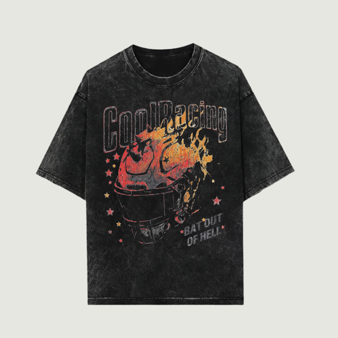 Hellfire Rider Washed Oversized Tshirt