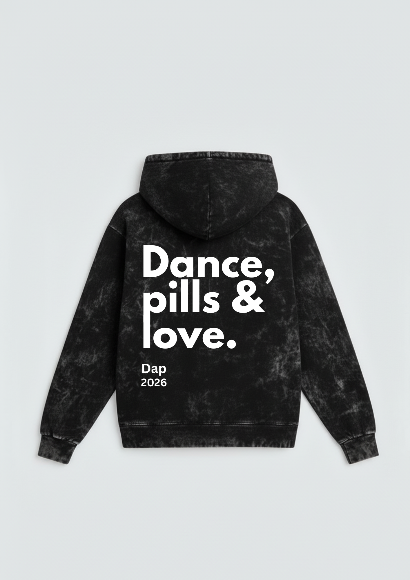 Cyber-Love Pullover Oversized Washed Hoodie