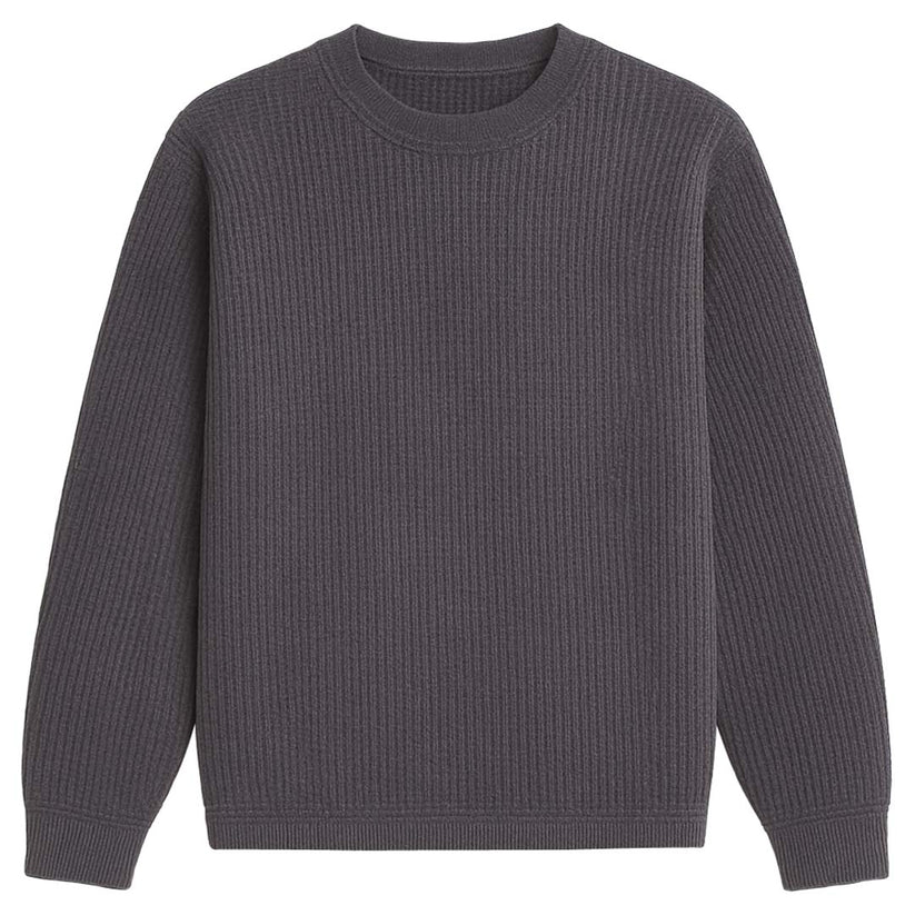 Dark gray Waffle Knit SweatShirt