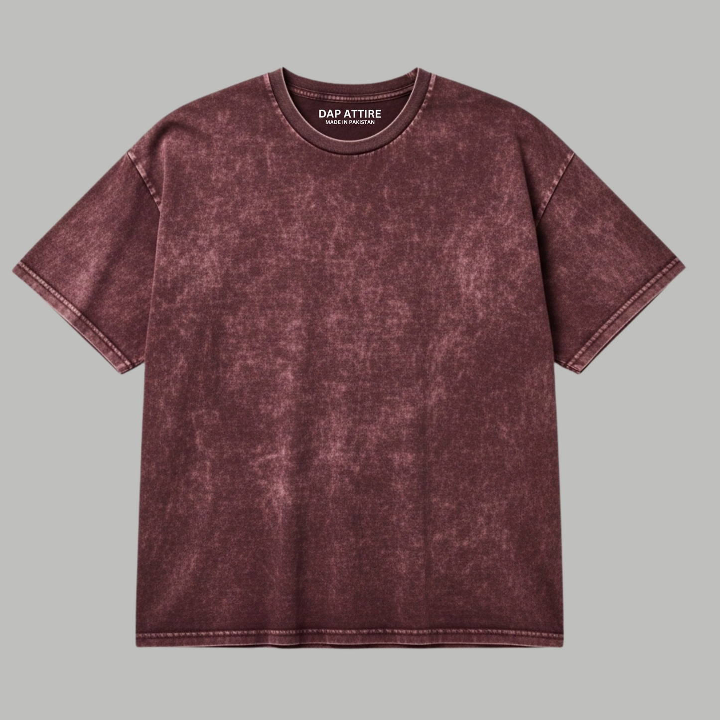 Maroon Washed Oversized Tshirt