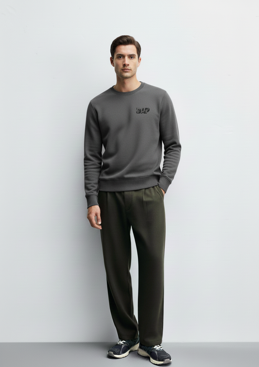 Gray Essential Crewneck Sweatshirt