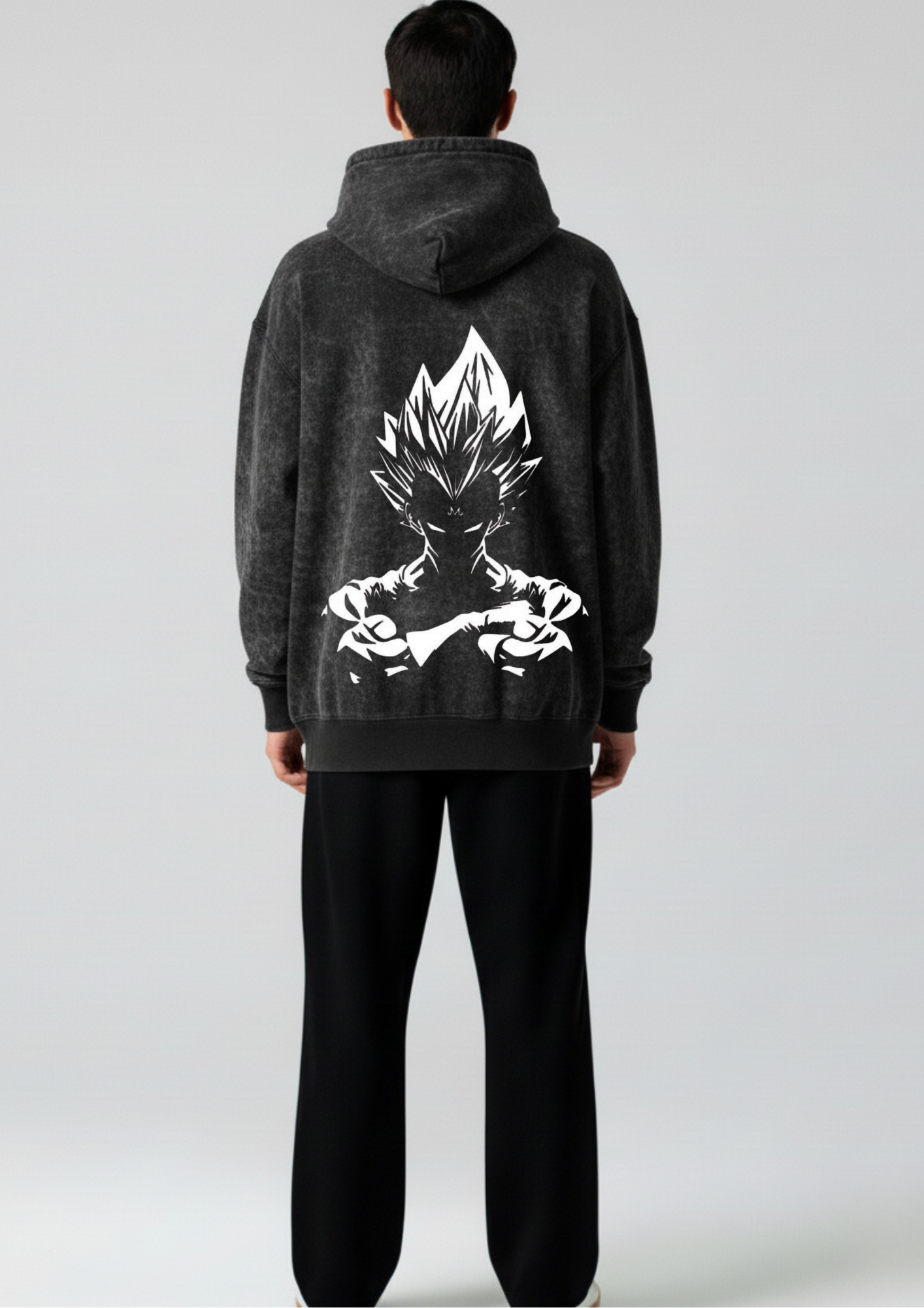 Saiyan Oversized Washed Hoodie