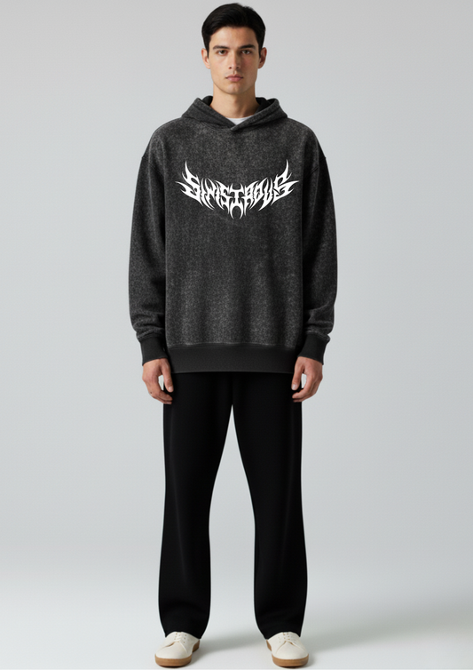 Blade-Wash Oversized Washed Hoodie
