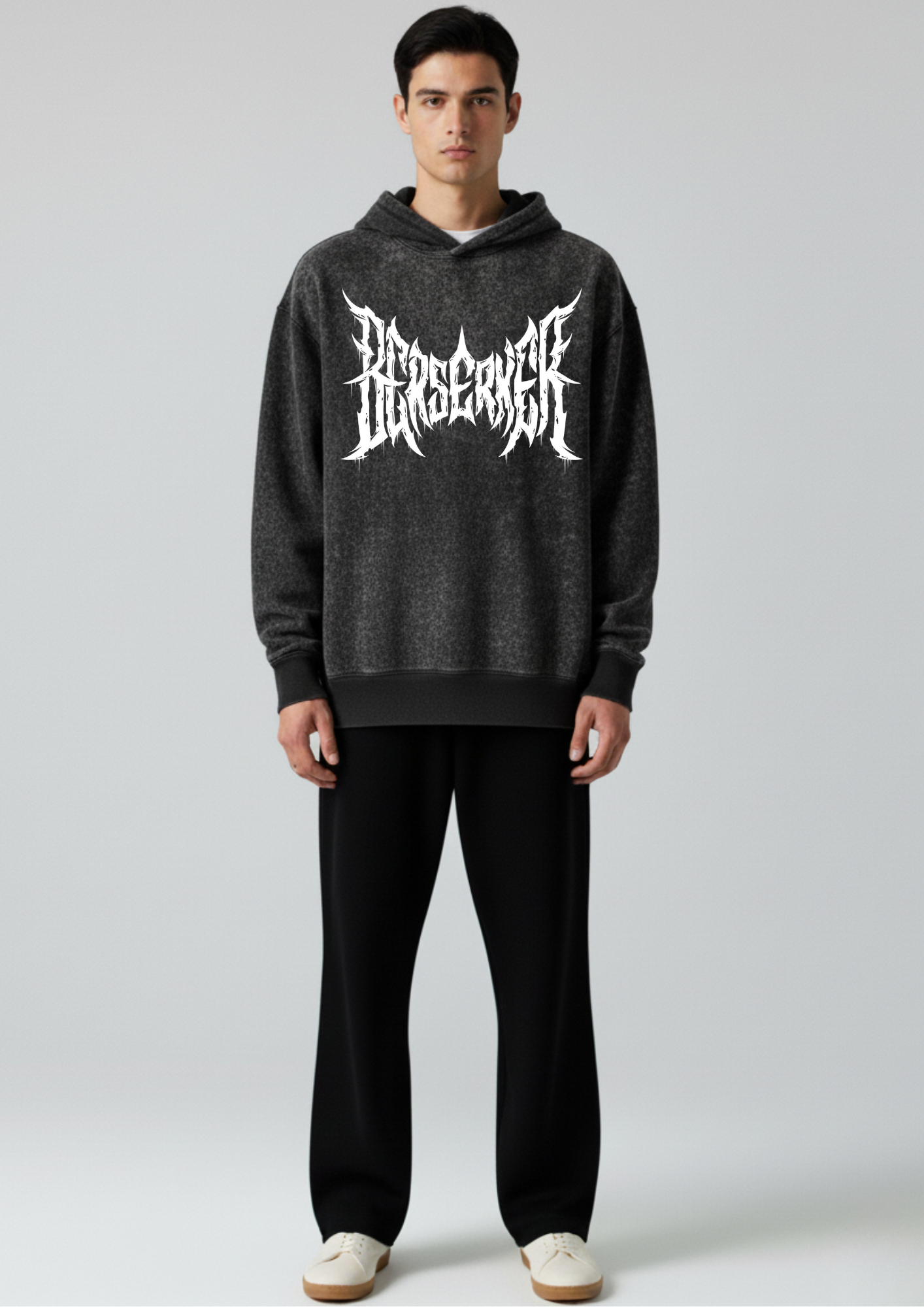 Berserk-01 Oversized Washed Hoodie