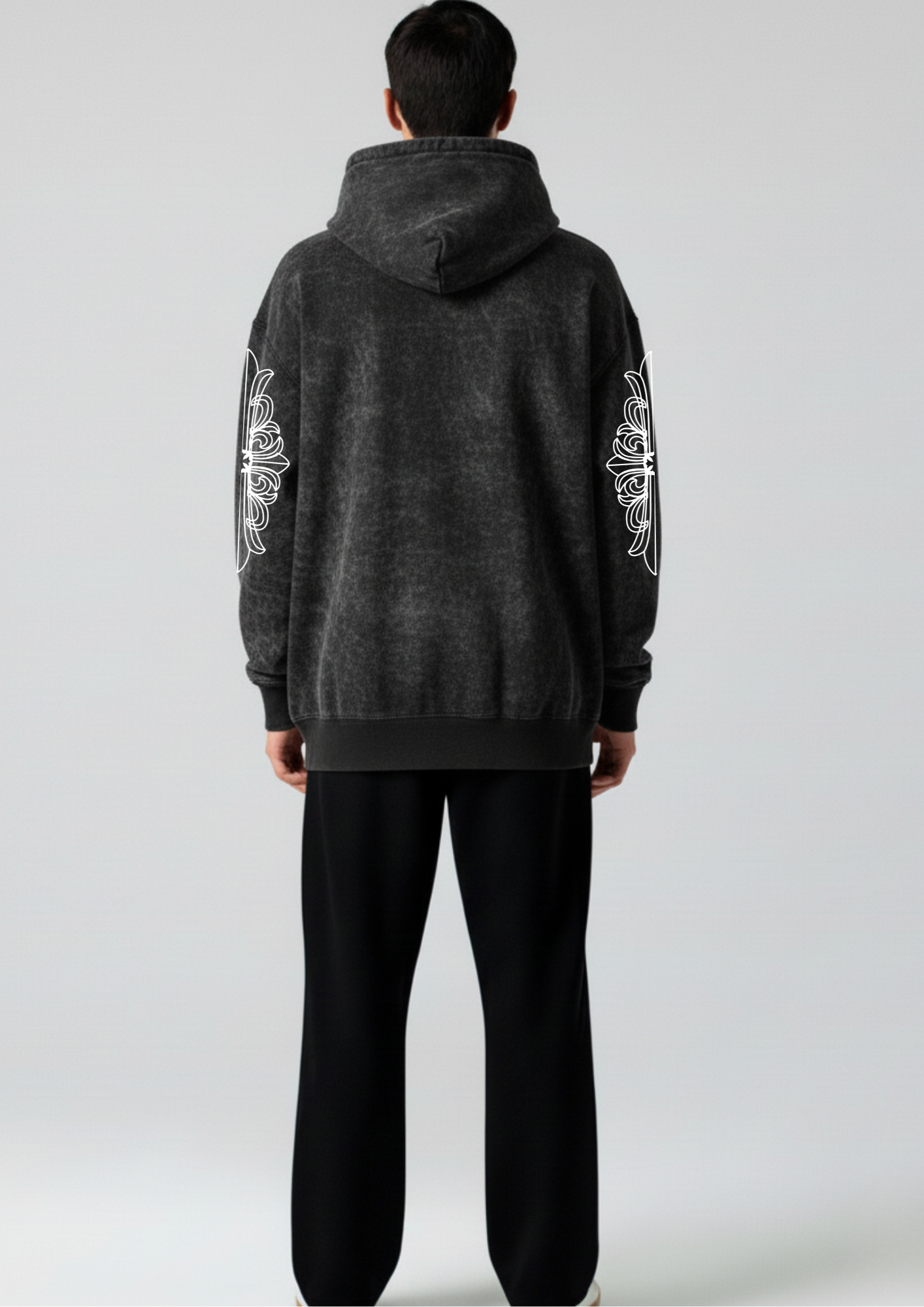 CH-Cross Oversized Washed Hoodie