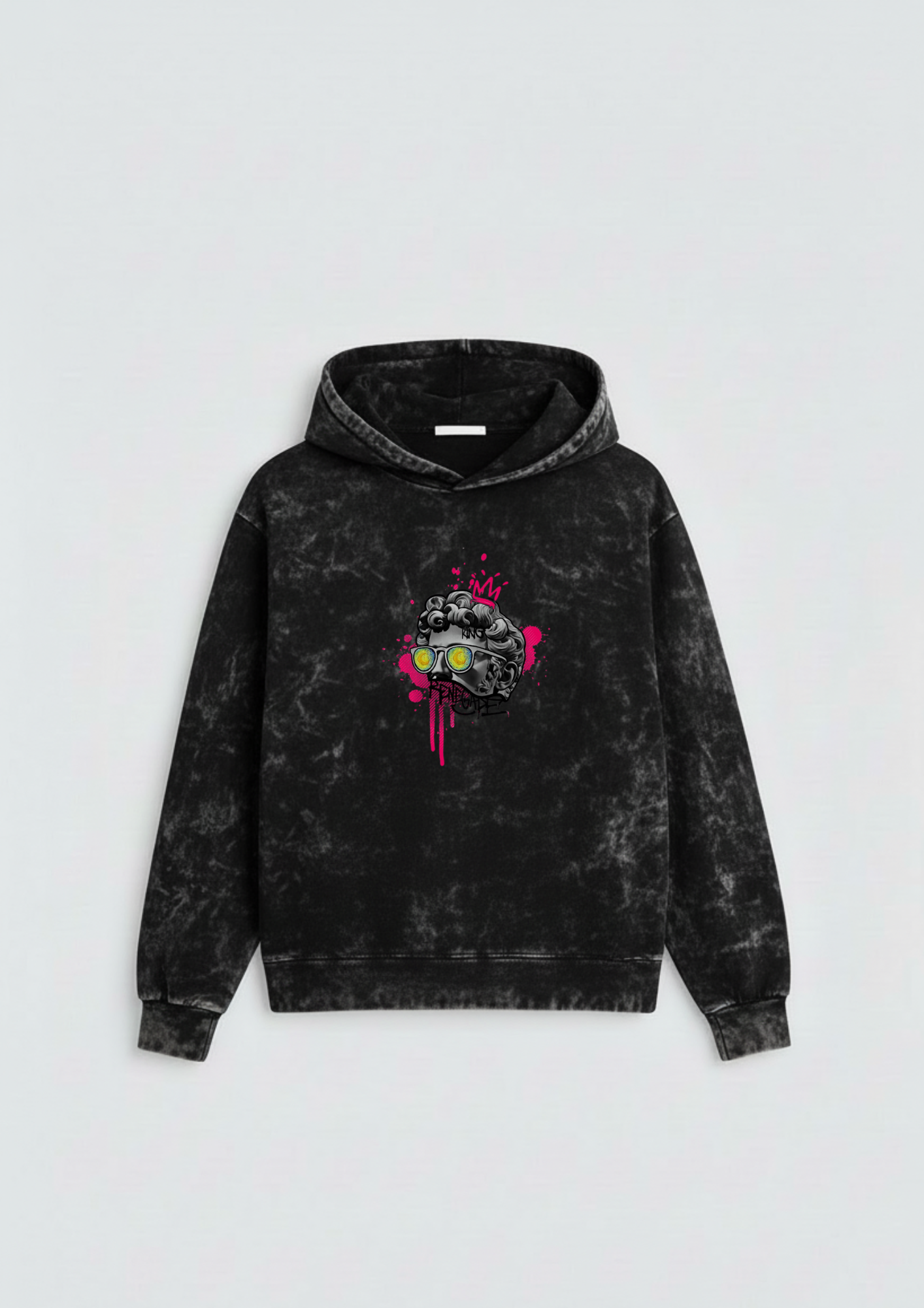 Statue-Pop Oversized Washed Hoodie