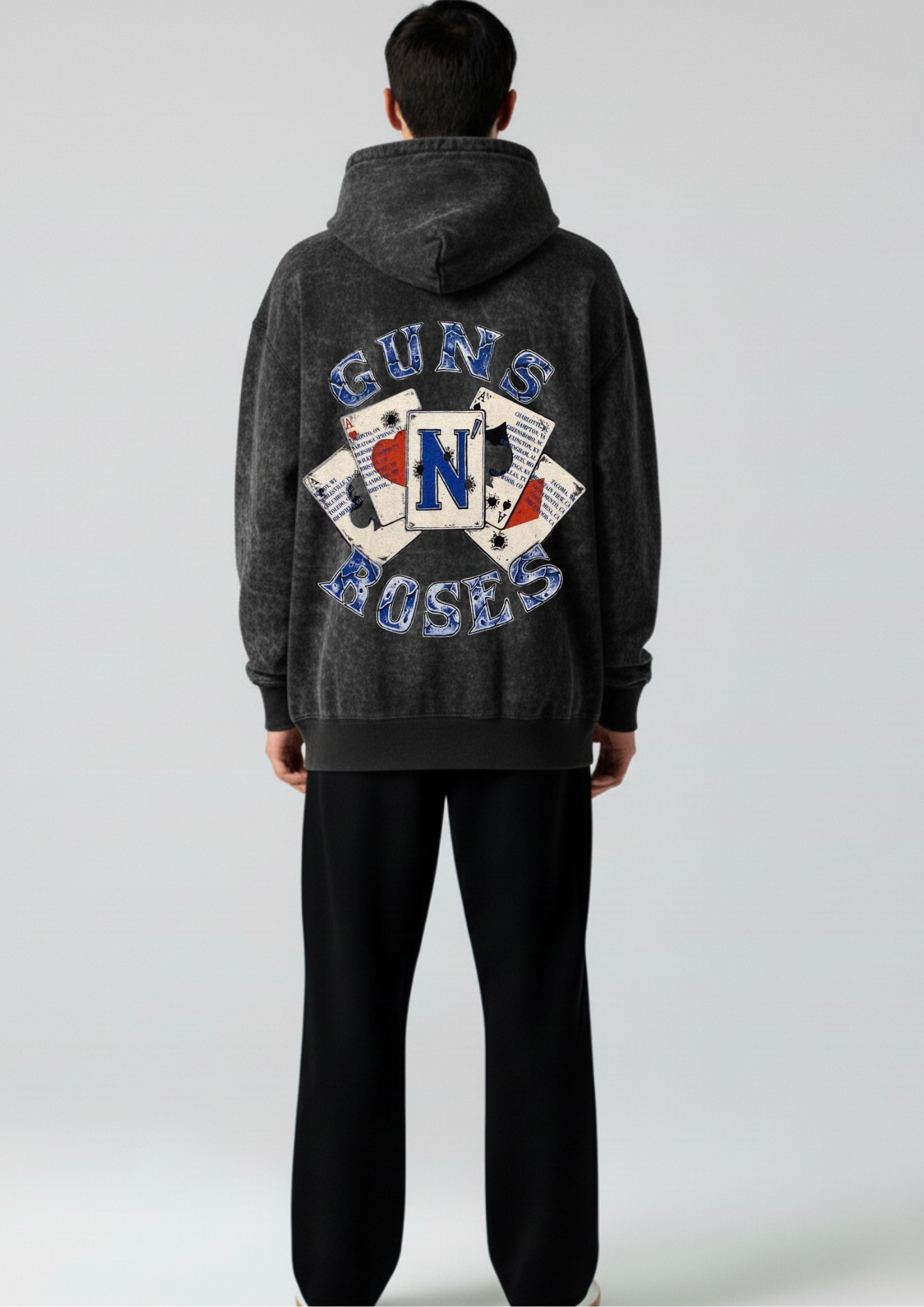 Guns N Rose Oversized Washed Hoodie