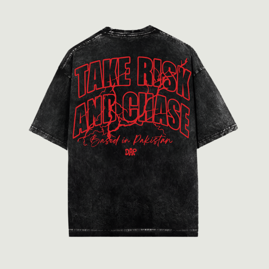Take Risk Washed Oversized Tshirt