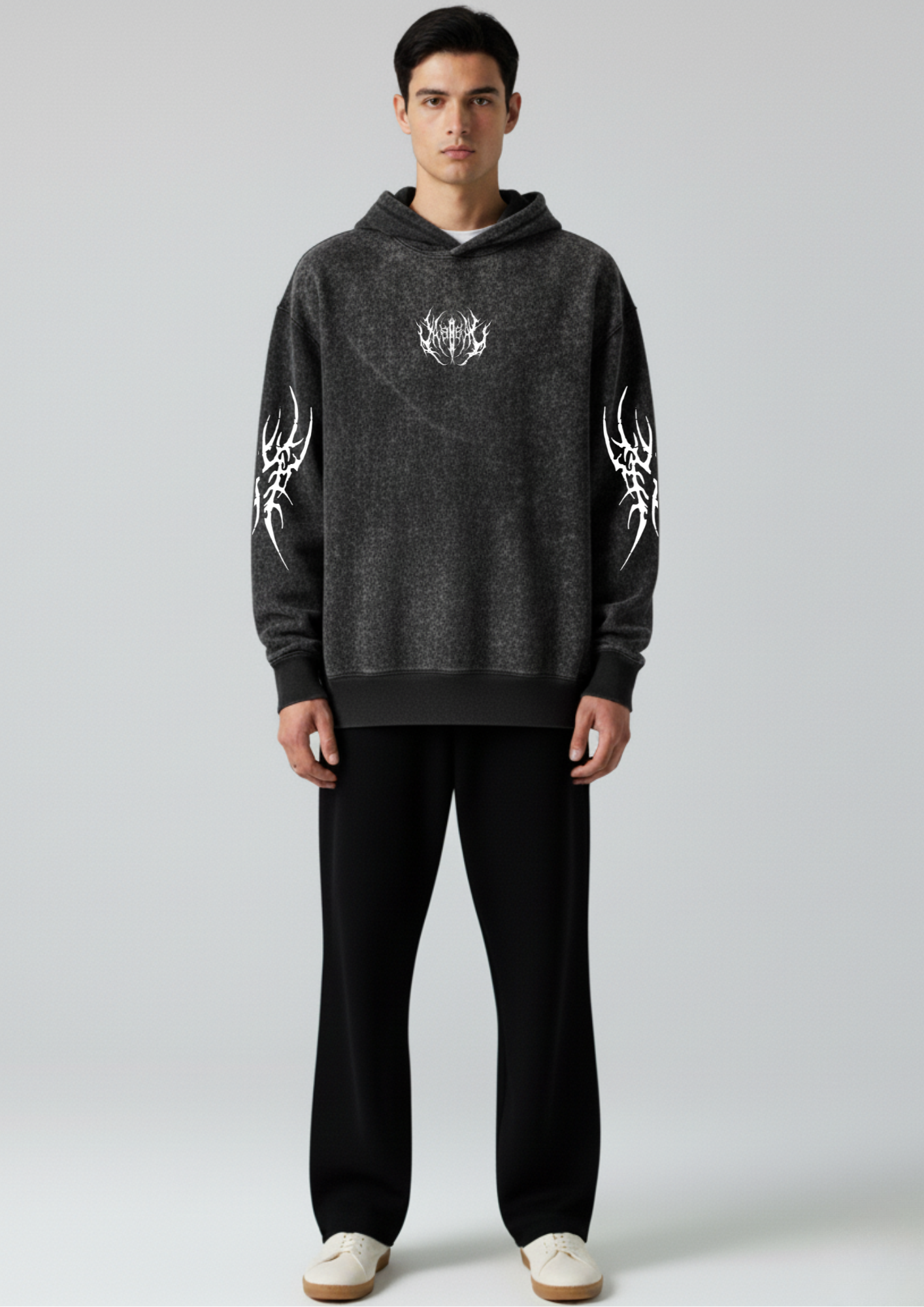 Exoskeleton Oversized Washed Hoodie