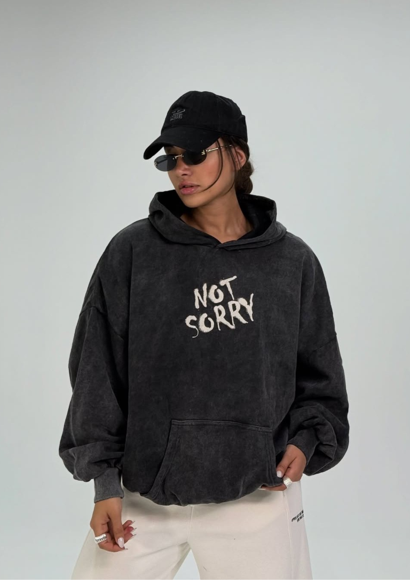 No Regrets Oversized Washed Hoodie