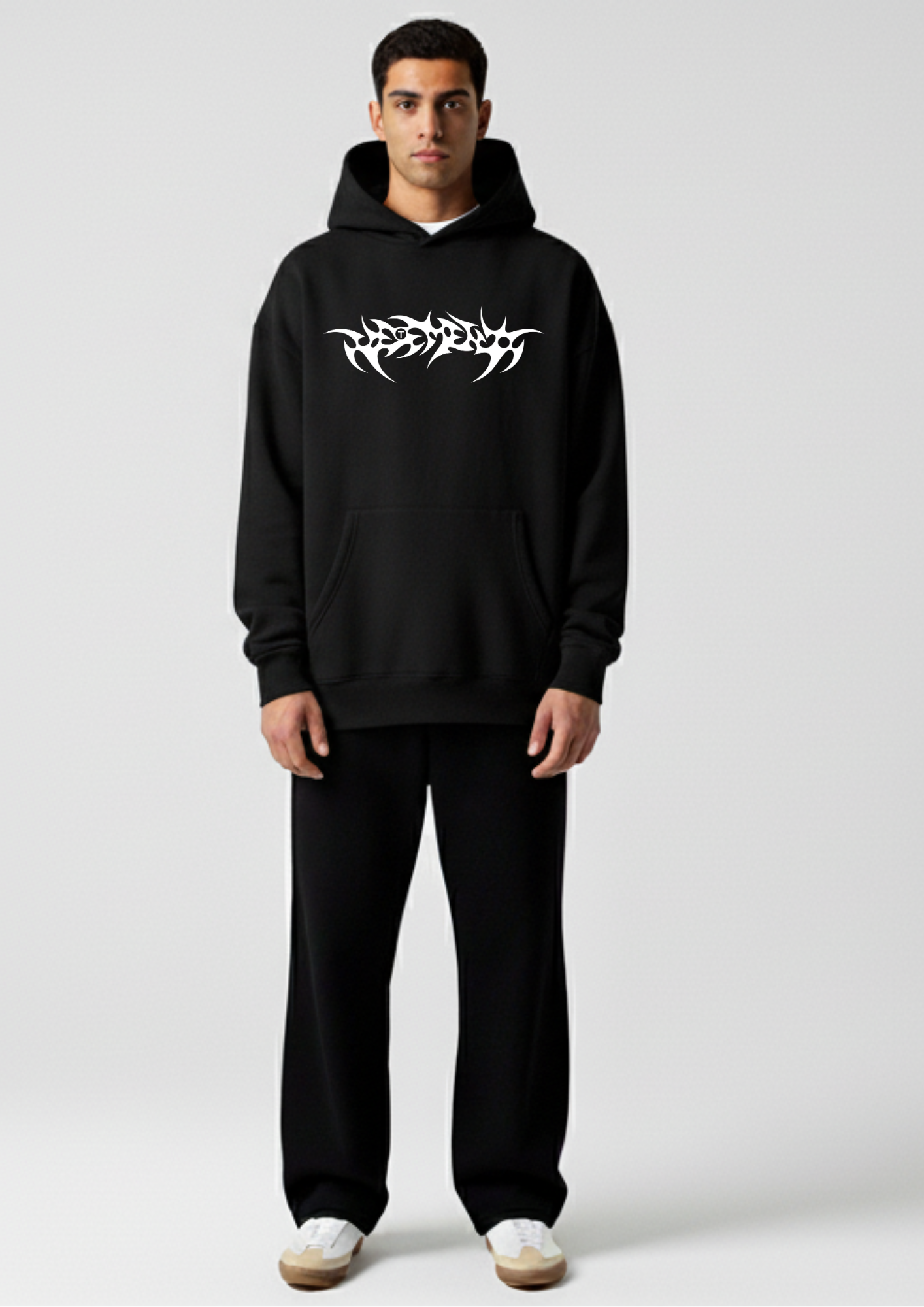 Vector Black Oversized Hoodie