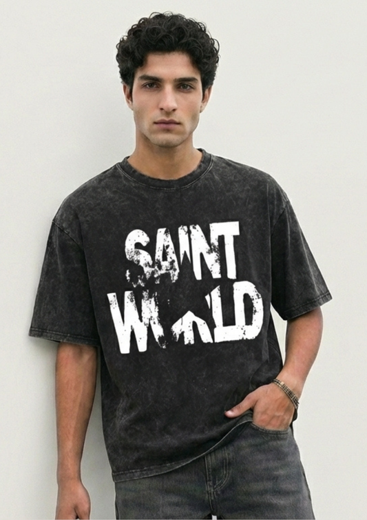 Saint World Washed Oversized Tshirt