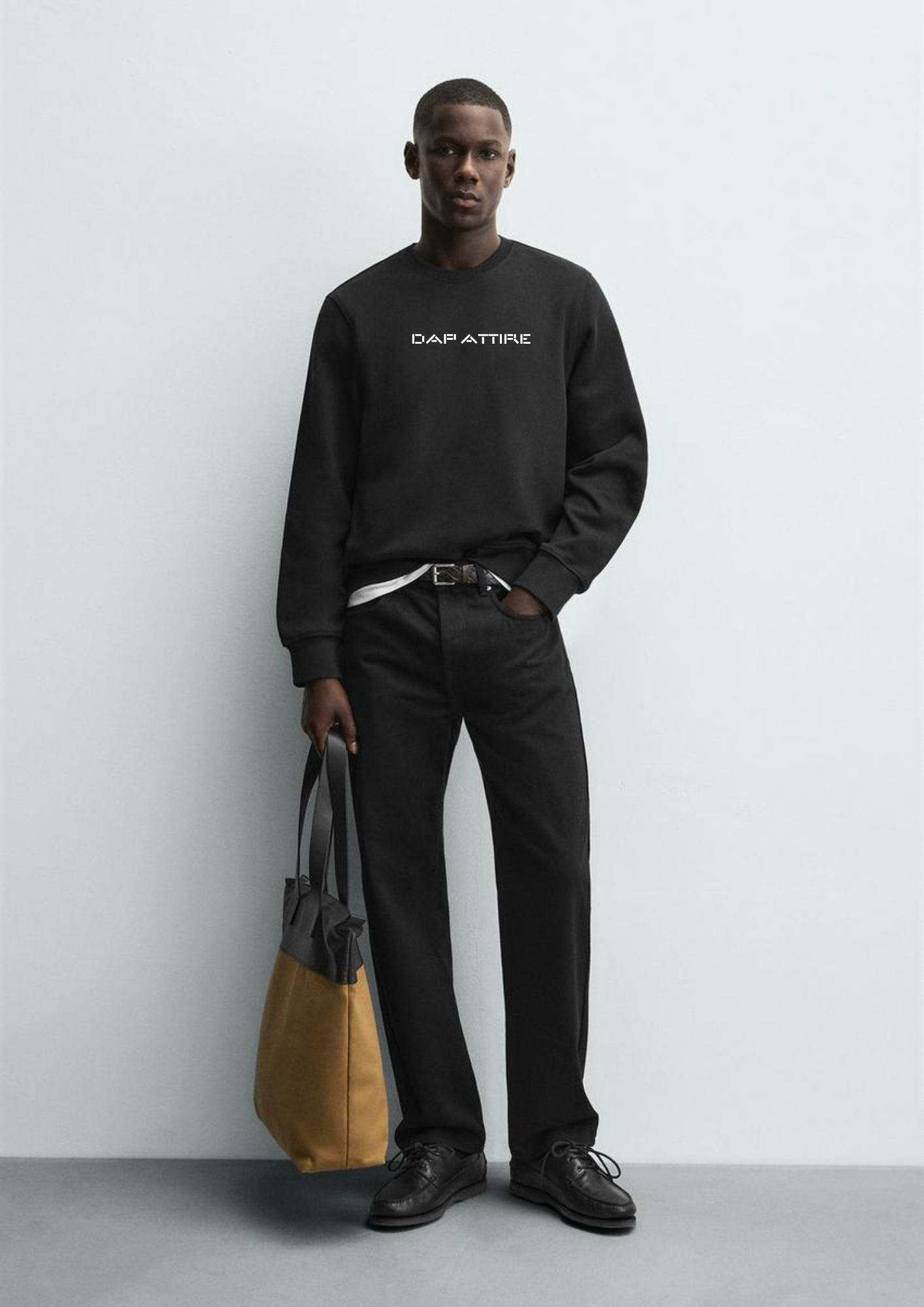 Black Essential Crewneck Sweatshirt