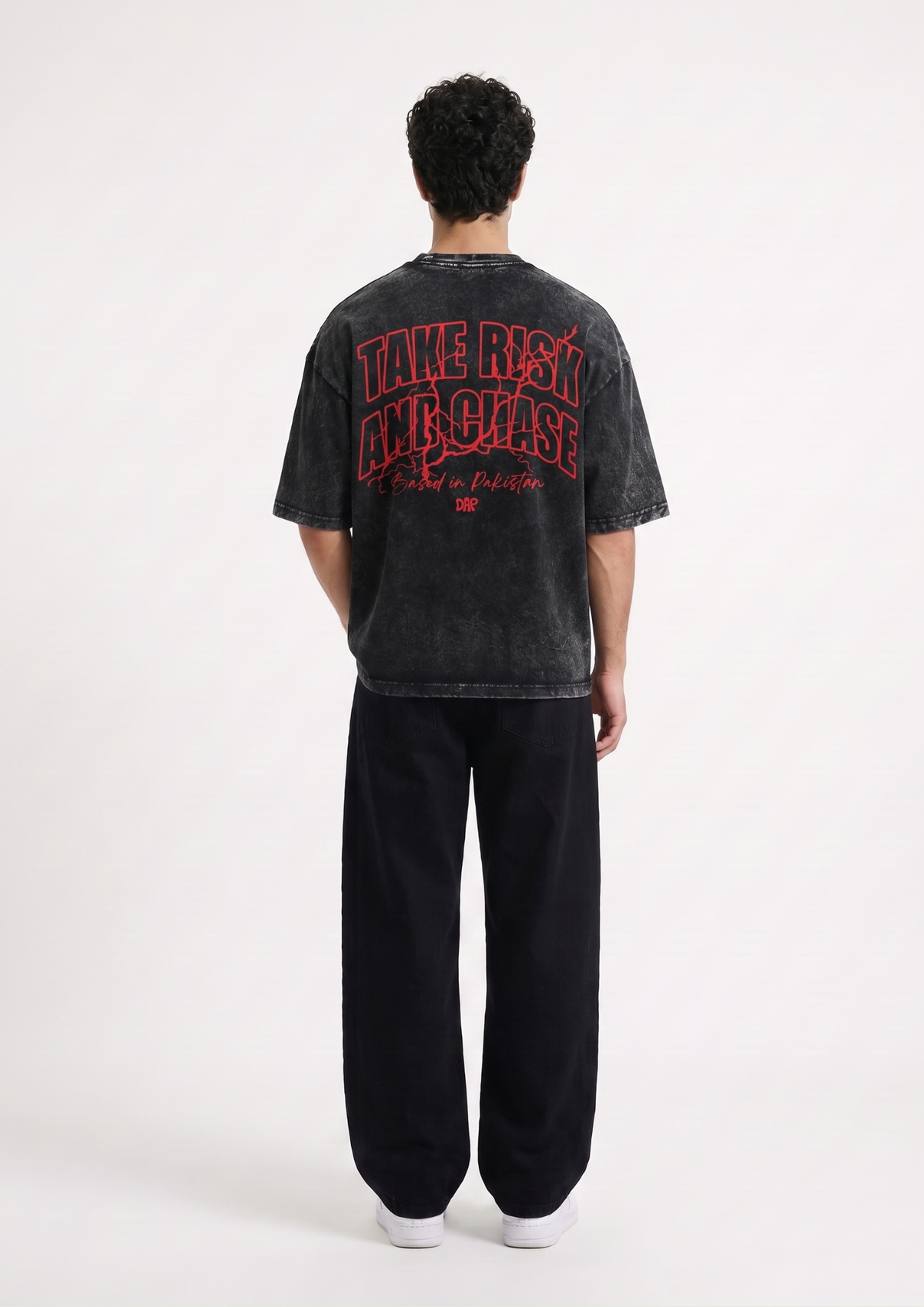 Take Risk Washed Oversized Tshirt