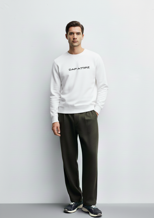 White Essential Crewneck Sweatshirt