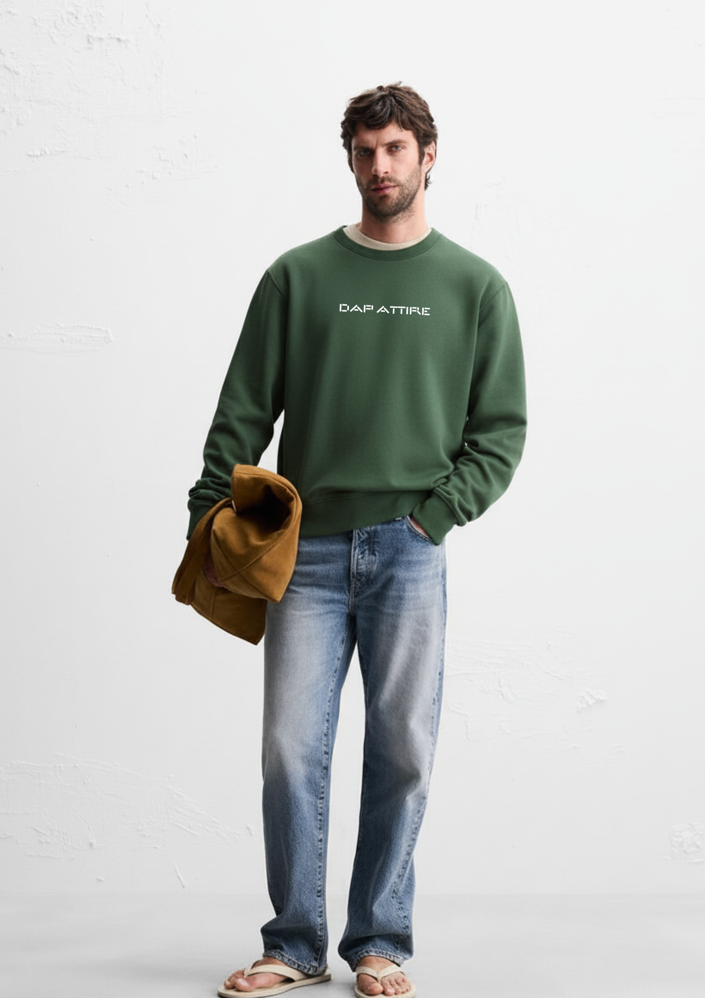 Midnight Green Essential Crewneck Sweatshirt