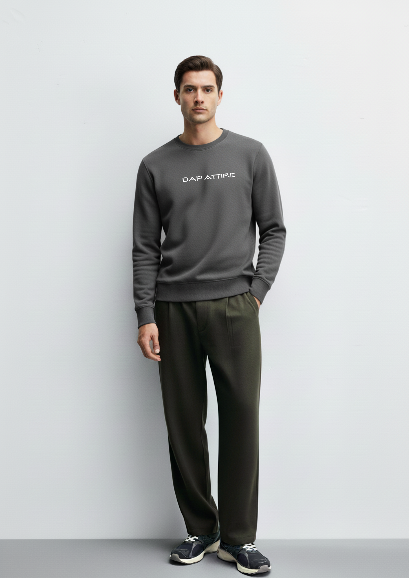 Gray Essential Crewneck Sweatshirt