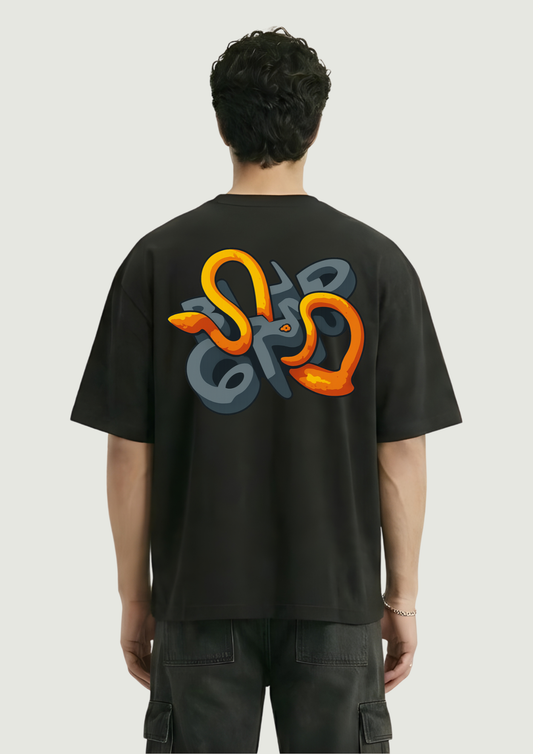 Gray Snake Oversized Tshirt