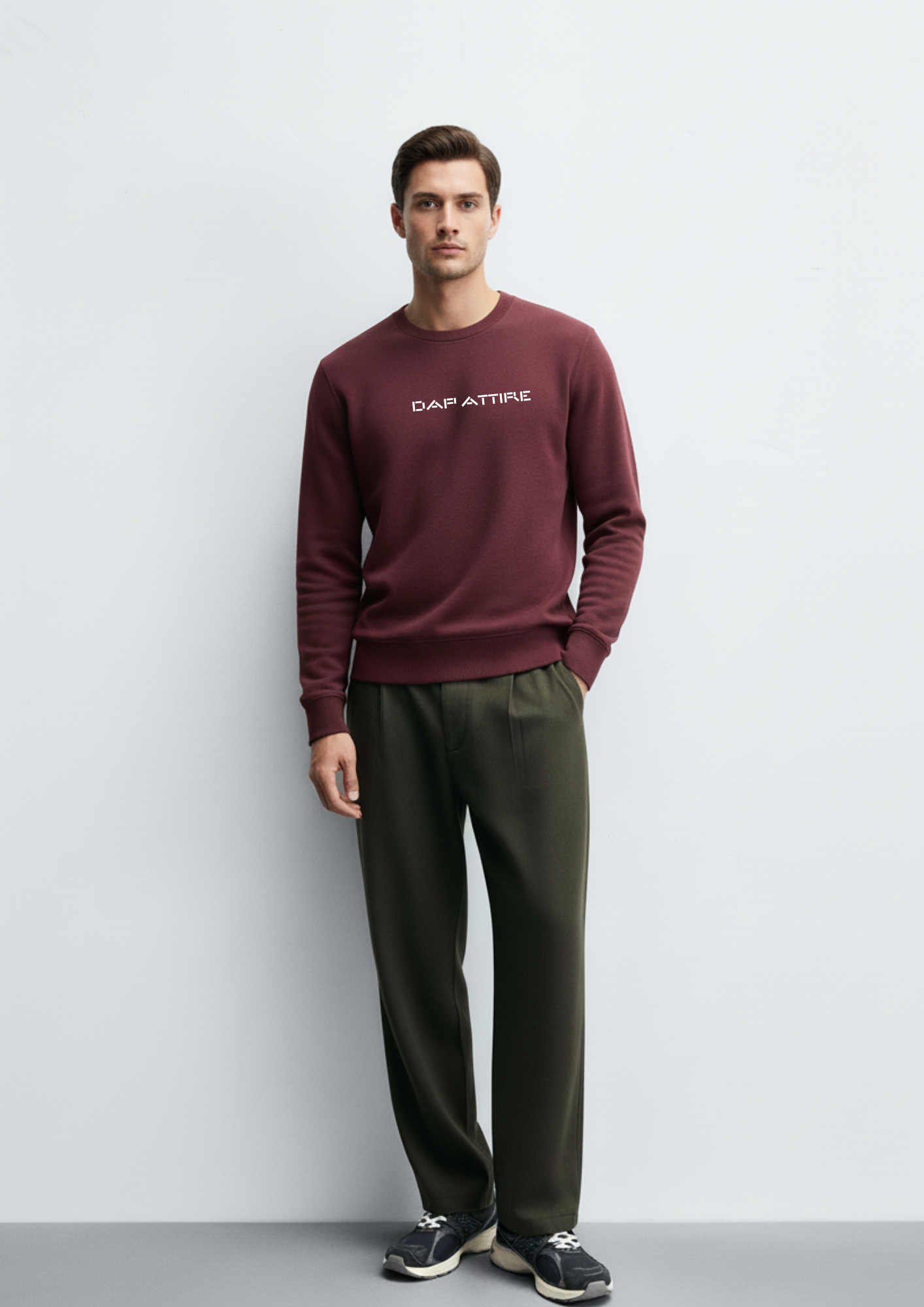 Maroon Essential Crewneck Sweatshirt