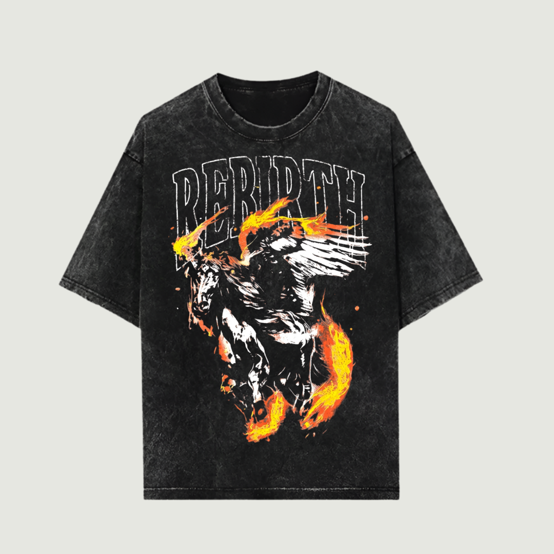 Phoenix Pegasus Washed Oversized Tshirt