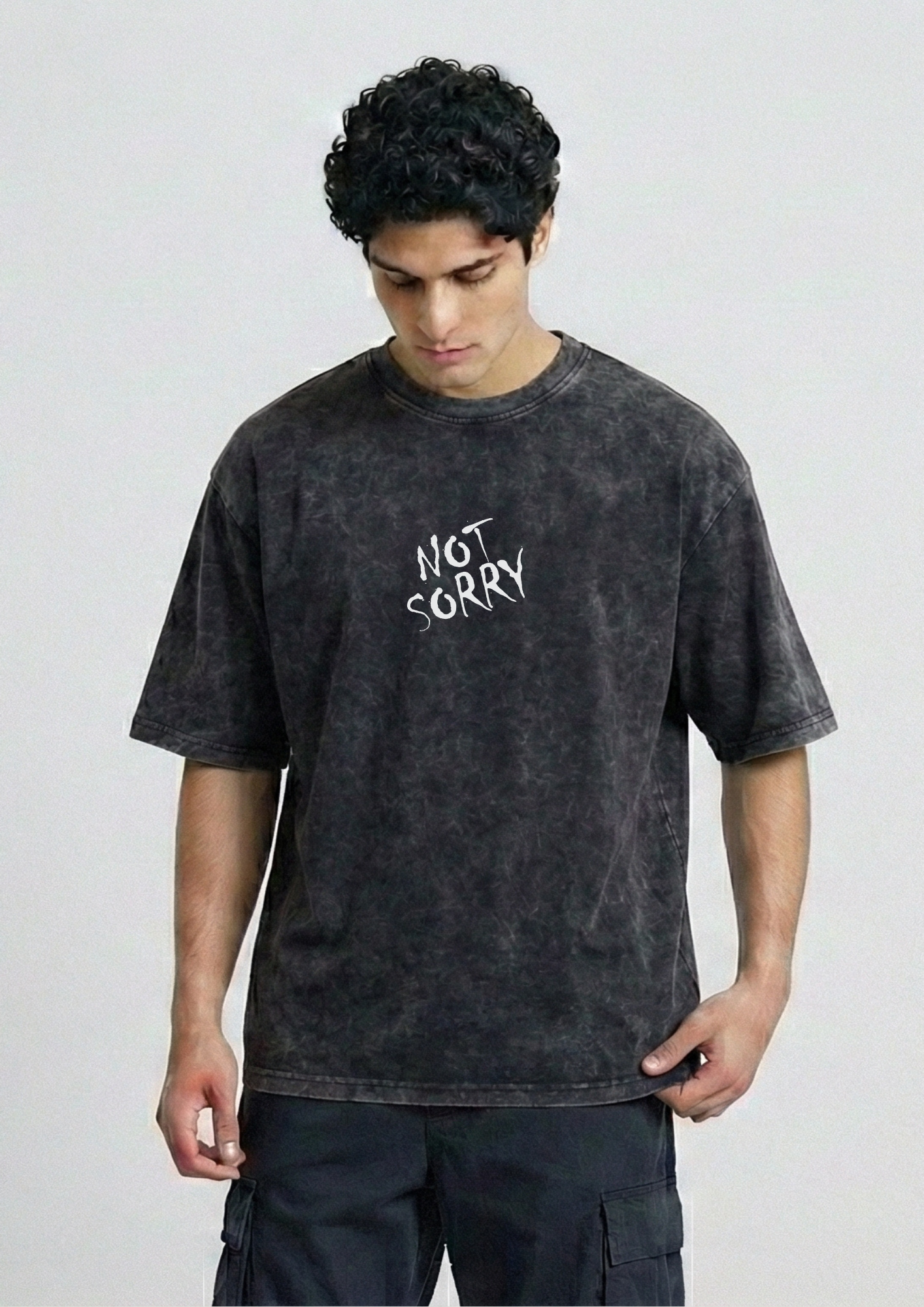 No Regrets Washed Oversized Tshirt