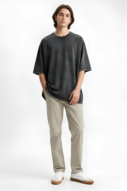 Black Washed Oversized Tshirt