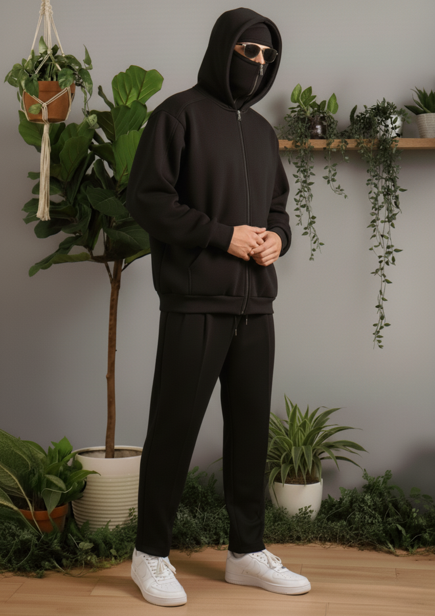 Balaclava Oversized ZIpper Hoodie