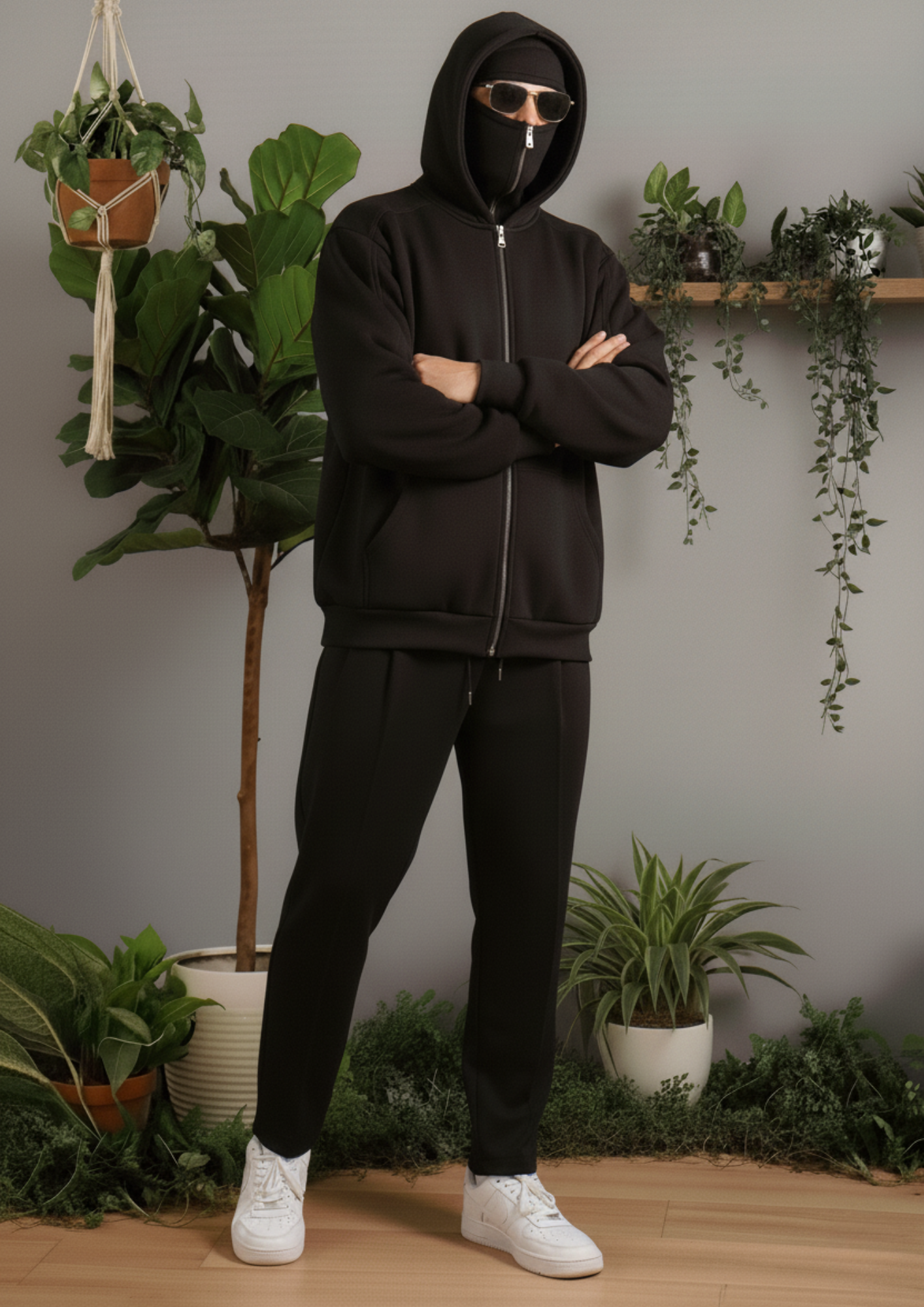 Balaclava Oversized ZIpper Hoodie