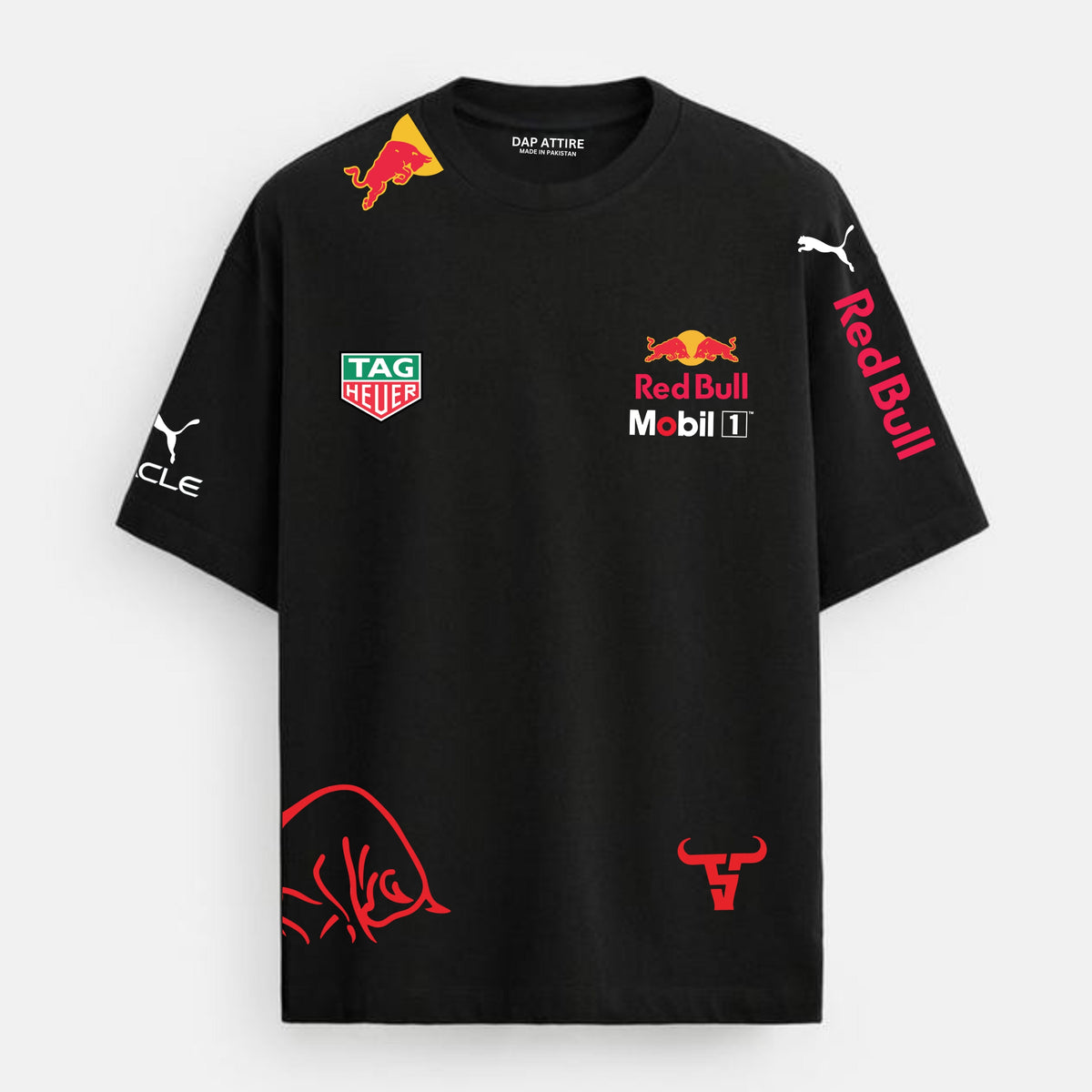 Red Bull Pattern T Red Bull Oversized Tshirt – Dap Attire