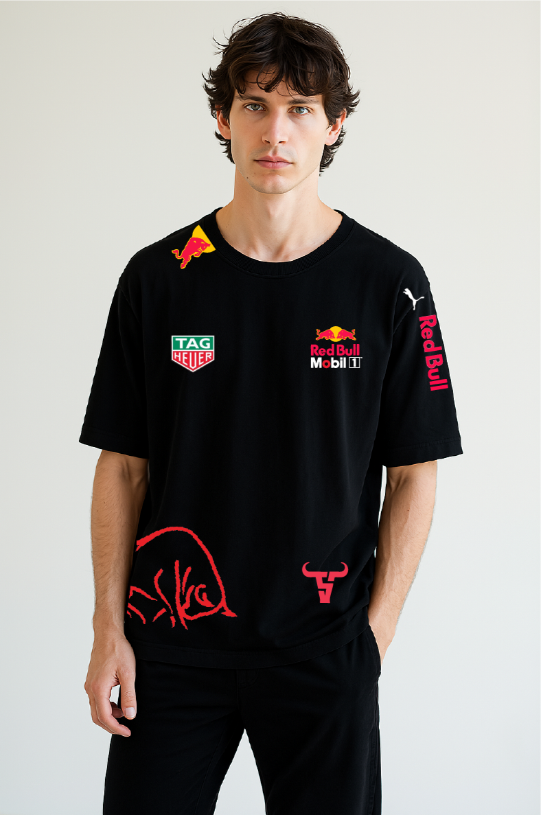 Red Bull Pattern T Red Bull Oversized Tshirt – Dap Attire