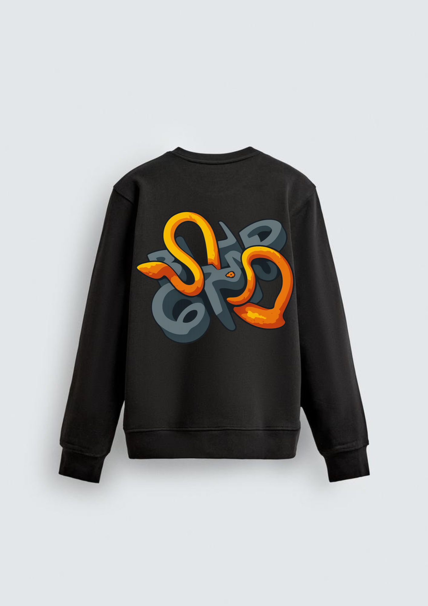 Black crewneck sweatshirt