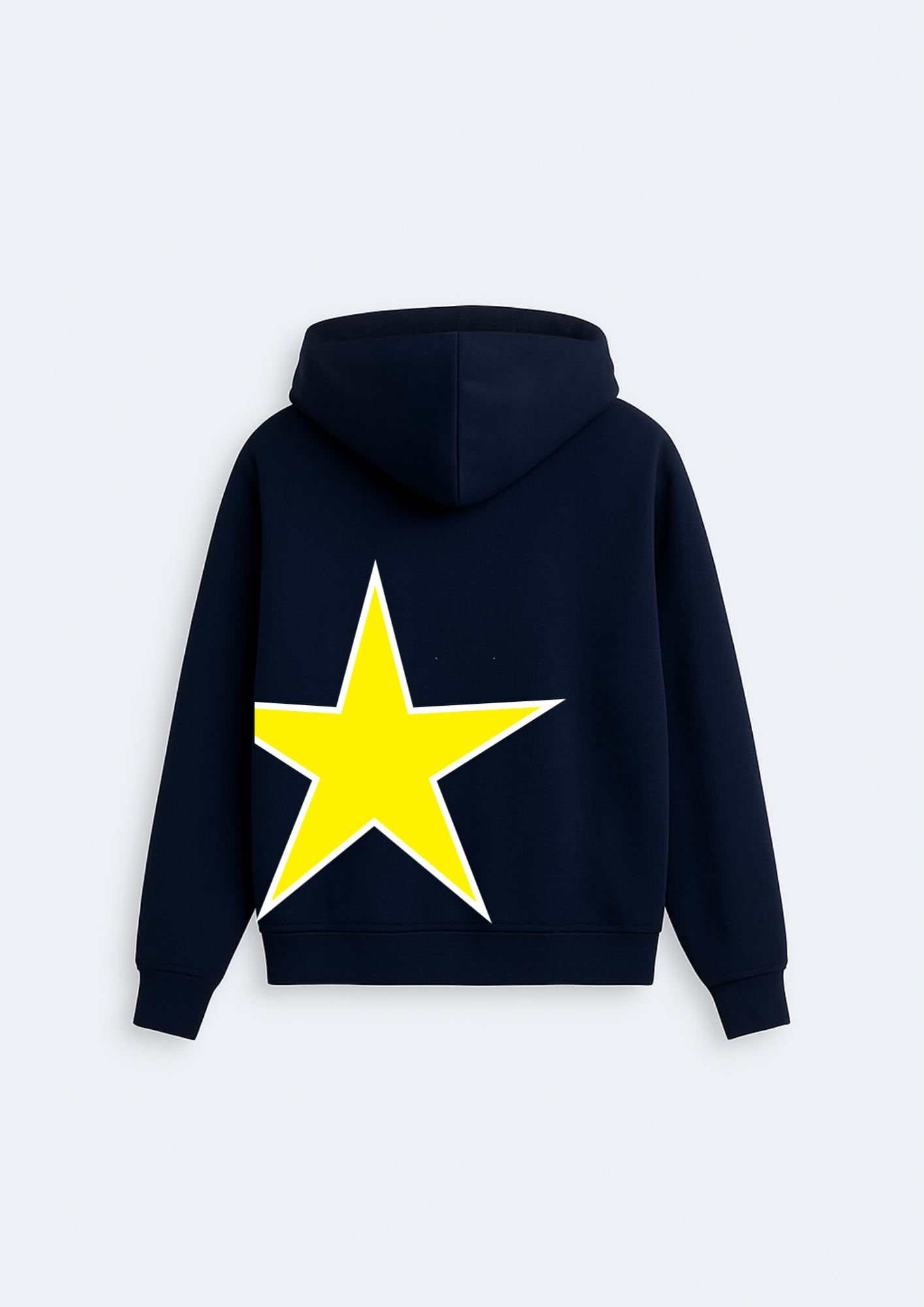 Navy blue oversized drop shoulder hoodie